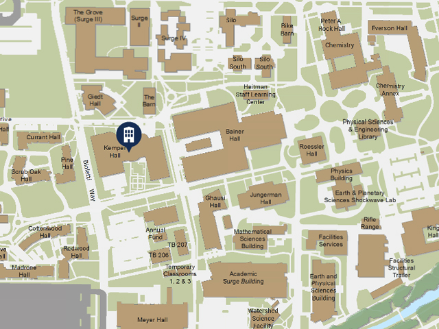 Map to Kemper Hall