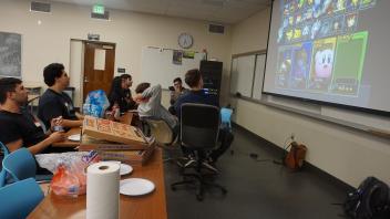 Members playing Super Smash Bros