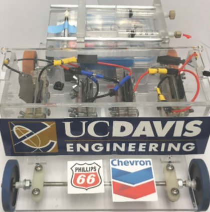 Close up image of a Chem E Car design